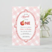 De eerste verjaardagsuitnodiging van onze kleine a bedankkaart (Staand voorkant)