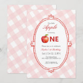 De eerste verjaardagsuitnodiging van onze kleine a bedankkaart (Voorkant / Achterkant)