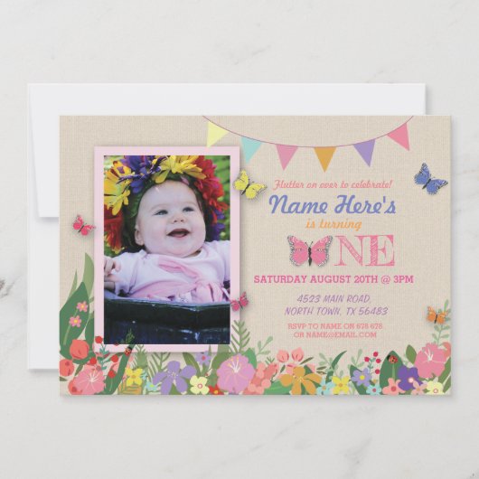 De eerste vlindertuin van meisjes op een dag uitno kaart (Voorkant)