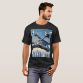 DE EERSTE VLUCHT EVTOL: Rise Above, Glide de stad T-shirt (Voorkant volledig)