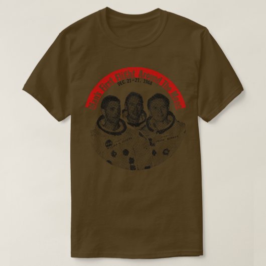 De eerste vlucht om de maan t-shirt (Design voorkant)