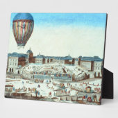 De eerste vlucht van Pilatre du Rozier's hot-air b Fotoplaat (Zijkant)