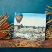 De eerste vlucht van Pilatre du Rozier's hot-air b Fotoplaat (Zijkant)