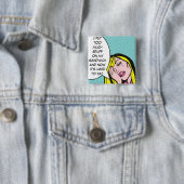 De eerste Wereld Problemen Pop Art Button (In situ)