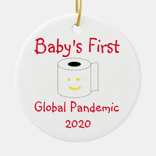 De eerste wereldwijde pandemie van baby's keramisch ornament (Voorkant)