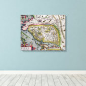 De eerste Westerne Atlas China | 1584 Canvas Afdruk (Insitu (Houten vloer))