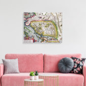 De eerste Westerne Atlas China | 1584 Canvas Afdruk (Insitu (Woonkamer))