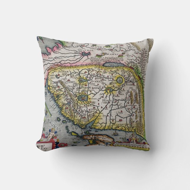 De eerste Westerne Atlas China | 1584 Kussen (Voorkant)