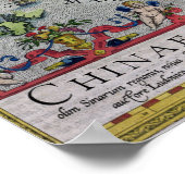 De eerste Westerne Atlas China | 1584 Poster (Hoek)