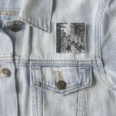 De eerste zoen van liefde vierkante button 5,1 cm (In situ)