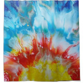 "De eerste zonsondergang" Christelijk Douchegordijn (Voorkant)