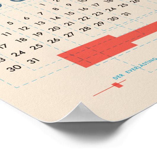 de EERSTOVERGETELIJKE KALENDER van FLOMM Poster (Hoek)