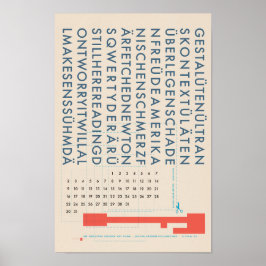 de EERSTOVERGETELIJKE KALENDER van FLOMM Poster