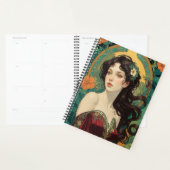 De eeuwig bloeiende Art Nouveau Vrouw Planner (Display)