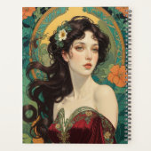 De eeuwig bloeiende Art Nouveau Vrouw Planner (Achterkant)
