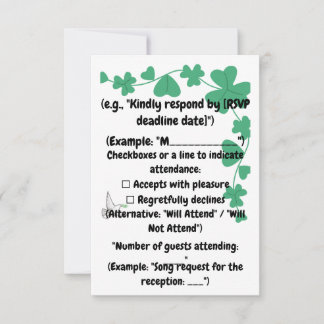 "De eeuwige elegantie" RSVP Kaartje