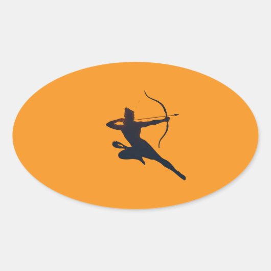 De eeuwige gloed van Dussehra - Shree Ram Ovale Sticker (Voorkant)