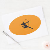 De eeuwige gloed van Dussehra - Shree Ram Ovale Sticker (Envelop)