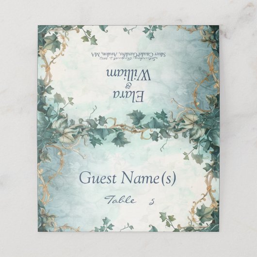 De eeuwige Grace Fantasy bruiloft Plaatskaartje (Buitenkant ongevouwen)