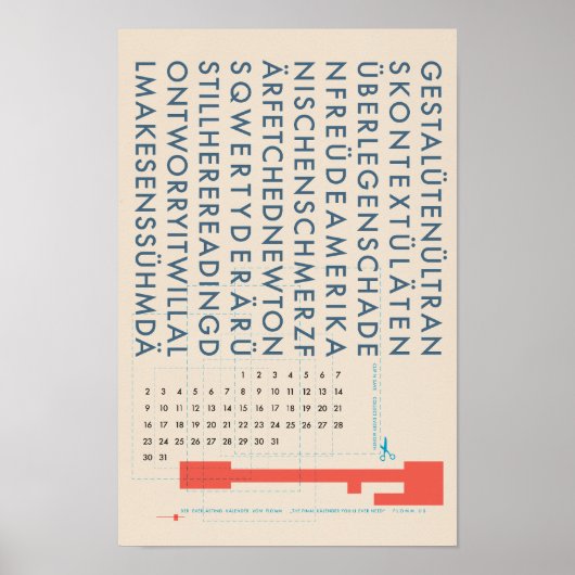 de EEUWIGE KALENDER van FLOMM Poster (Voorkant)