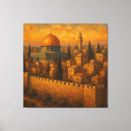 De eeuwige pracht van Jeruzalem Canvas Afdruk