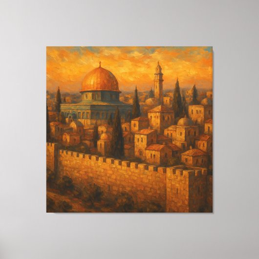 De eeuwige pracht van Jeruzalem Canvas Afdruk (Voorkant)