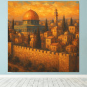 De eeuwige pracht van Jeruzalem Canvas Afdruk (Insitu (Houten vloer))