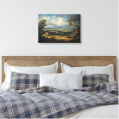 De Eeuwige Vallei Weidegrond Canvas Afdruk (Insitu (Slaapkamer))
