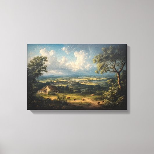 De Eeuwige Vallei Weidegrond Canvas Afdruk (Voorkant)