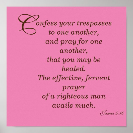 De effectieve, fervente gebed poster (Voorkant)