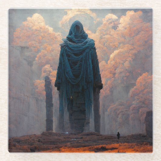 De efficiënte Fantasy Sci-Fi Art Glazen Onderzetter (Voorkant)