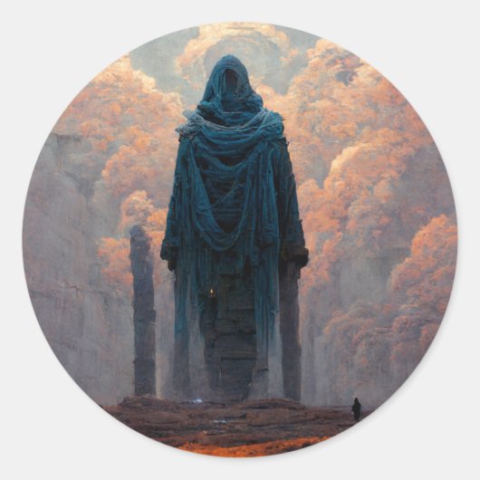 De efficiënte Fantasy Sci-Fi Art Ronde Sticker (Voorkant)