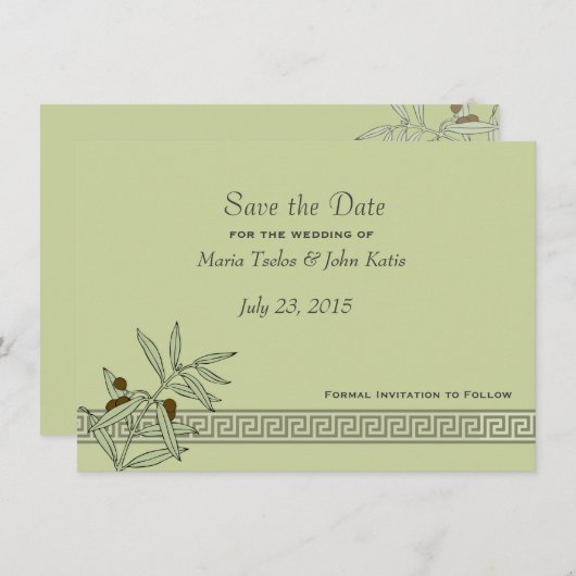 De Egeïsche Zee bewaart de uitnodiging van de Datu (Voorkant / Achterkant)