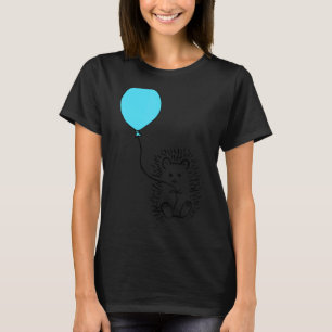De egel met de blauwe ballon idee voor een vogel t-shirt