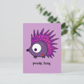 de egel punk briefkaart (Staand voorkant)