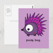 de egel punk briefkaart (Voorkant / Achterkant)