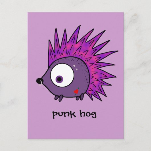 de egel punk briefkaart (Voorkant)