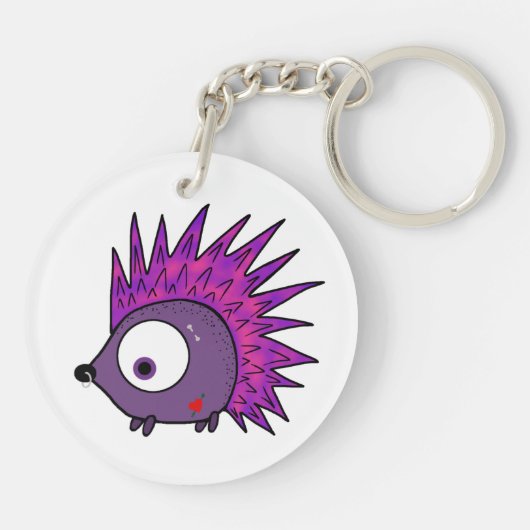 de egel punk sleutelhanger (Achterkant)