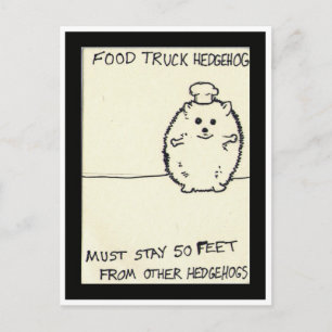 De Egel van de Vrachtwagen van het voedsel is Briefkaart