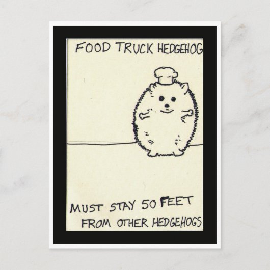 De Egel van de Vrachtwagen van het voedsel is Briefkaart (Voorkant)