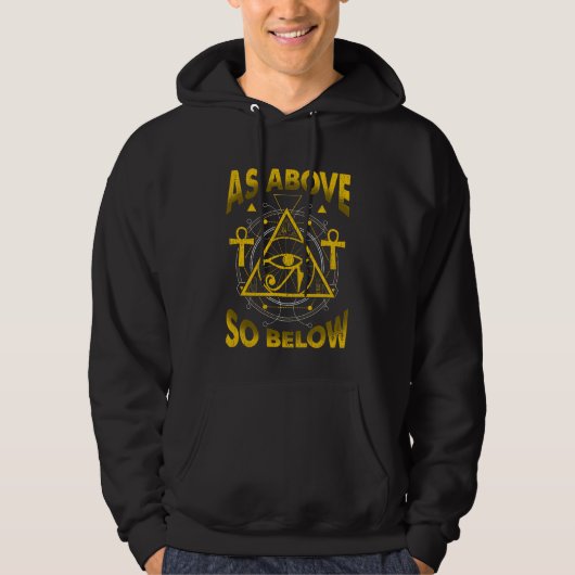 De Egyptenaar is zo onder de heilige meetkunde Hoodie (Voorkant)
