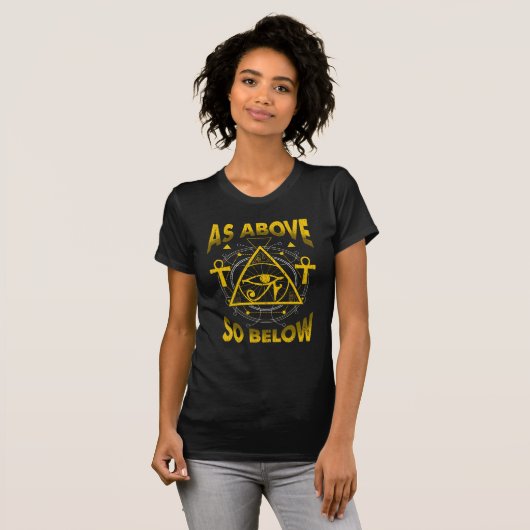 De Egyptenaar is zo onder de heilige meetkunde T-shirt (Voorkant volledig)