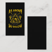 De Egyptenaar is zo onder de heilige meetkunde Visitekaartje (Voorkant / Achterkant)