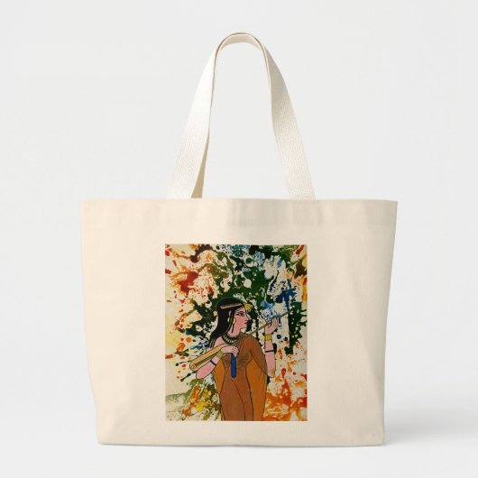 De Egyptische betoger Michael Moffa Grote Tote Bag (Voorkant)