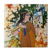 De Egyptische betoger Michael Moffa Tegeltje (Voorkant)