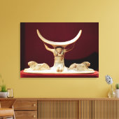 De Egyptische God van de Lucht, Shu. Canvas Afdruk (Insitu (Woonkamer))