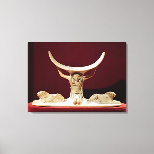 De Egyptische God van de Lucht, Shu. Canvas Afdruk (Voorkant)