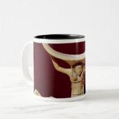 De Egyptische God van de Lucht, Shu. Tweekleurige Koffiemok (Voorkant links)