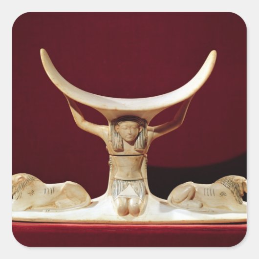 De Egyptische God van de Lucht, Shu. Vierkante Sticker (Voorkant)