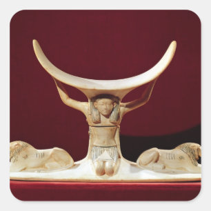 De Egyptische God van de Lucht, Shu. Vierkante Sticker